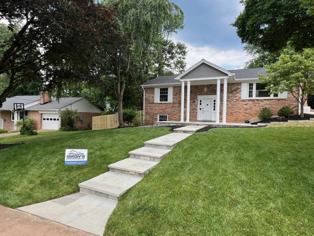 Concrete and stone patio installation for homes in Fairfax, Arlington and Leesburg